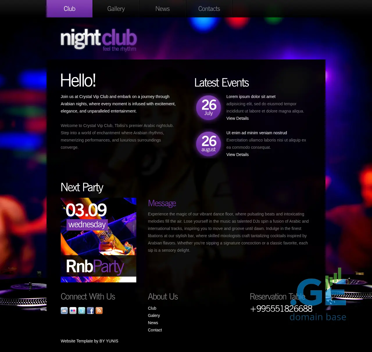 Screenshot of the site crystalclub.ge