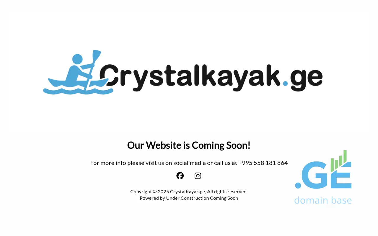 Screenshot of the site crystalkayak.ge