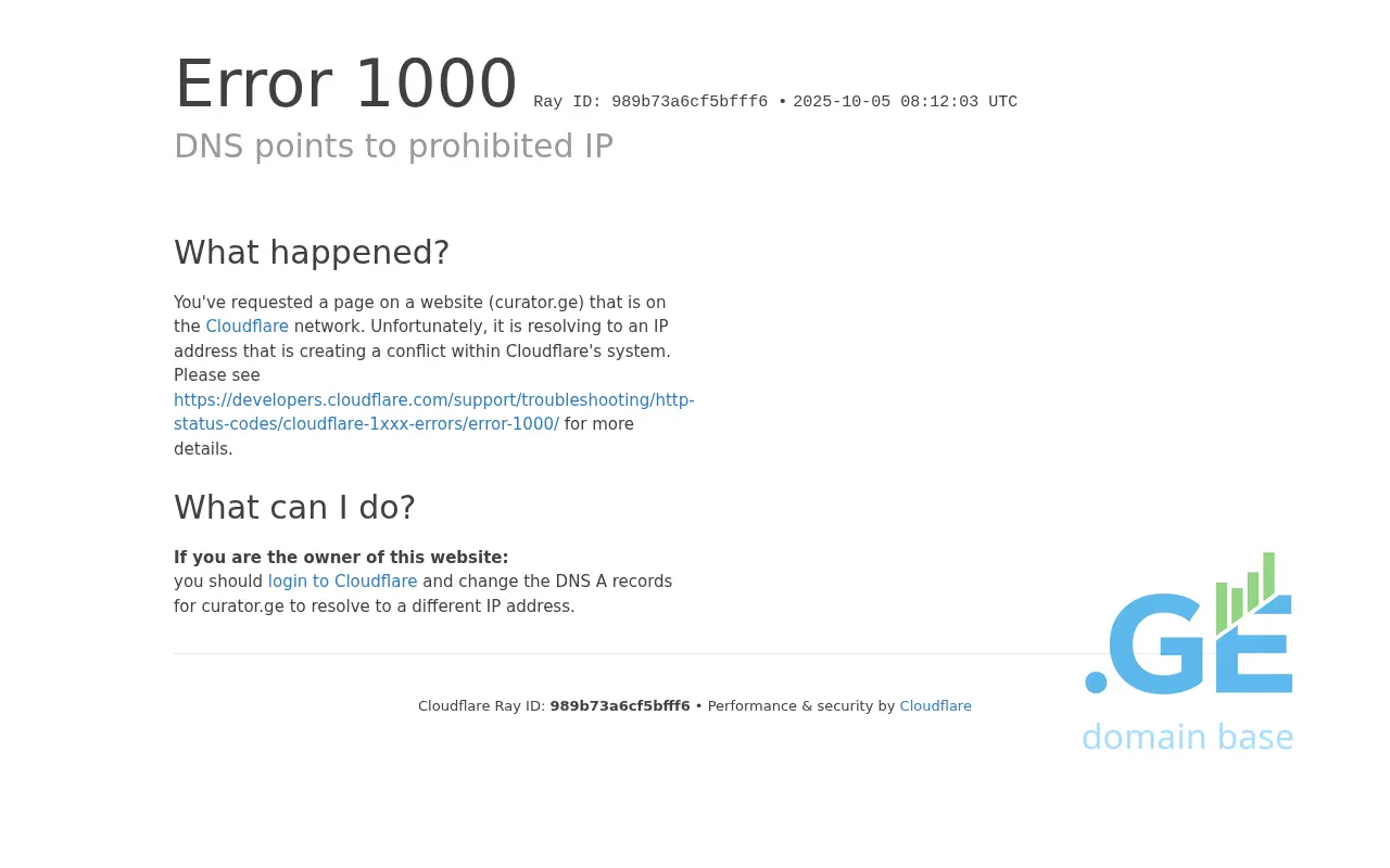 Screenshot of the site curator.ge