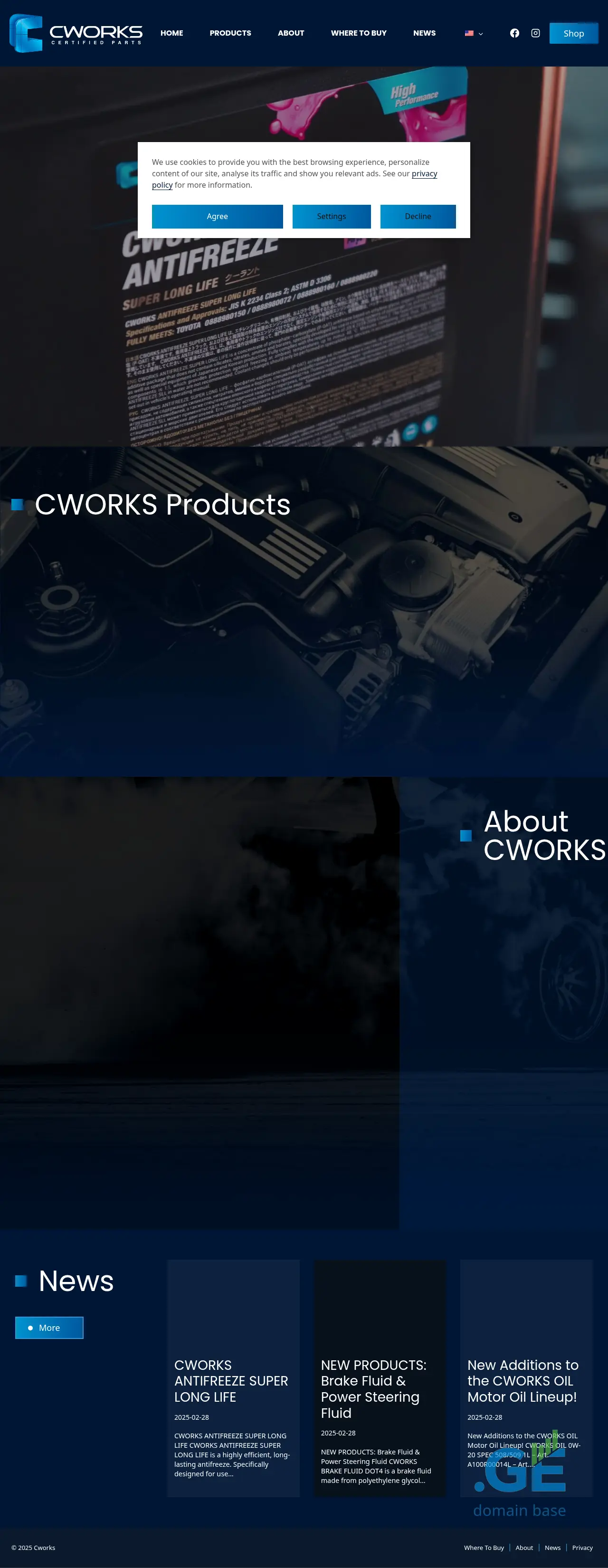 Screenshot of the site cworks.ge