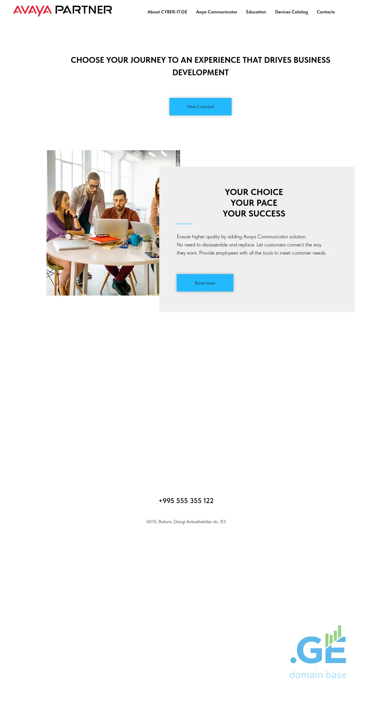 Screenshot of the site cyber-it.ge