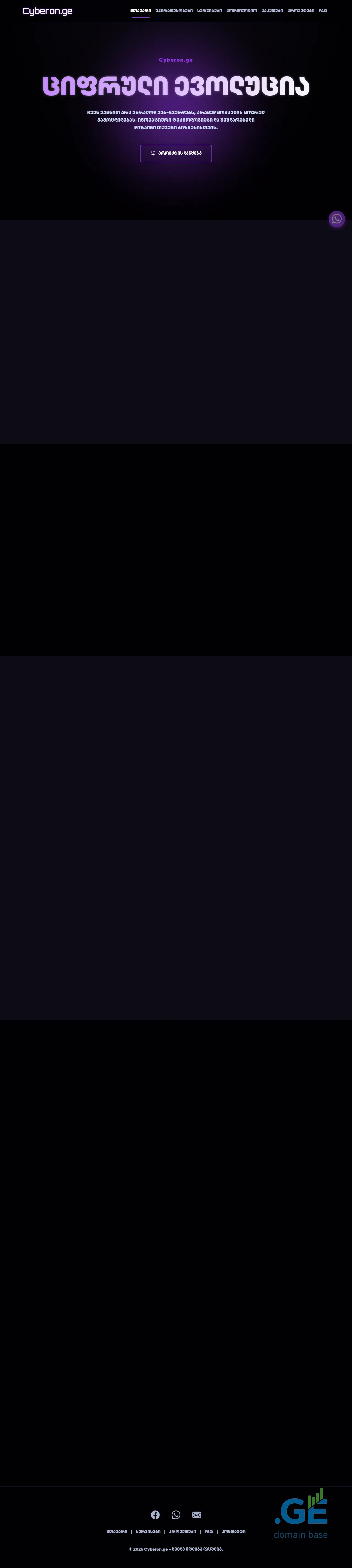 Screenshot of the site cyberon.ge