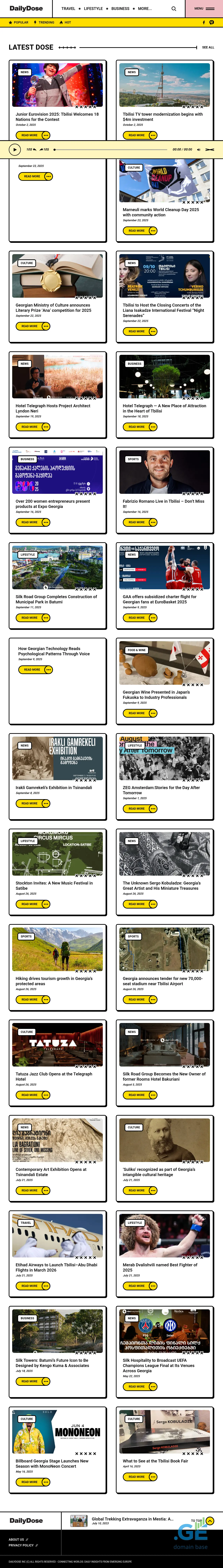 Screenshot of the site dailydose.ge