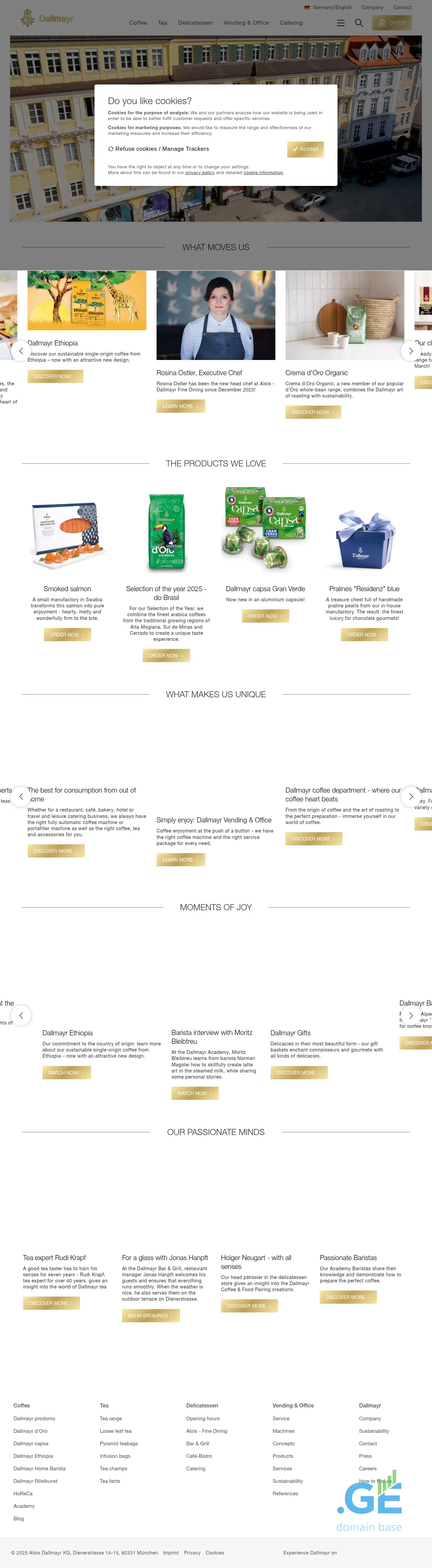 Screenshot of the site dallmayr.ge