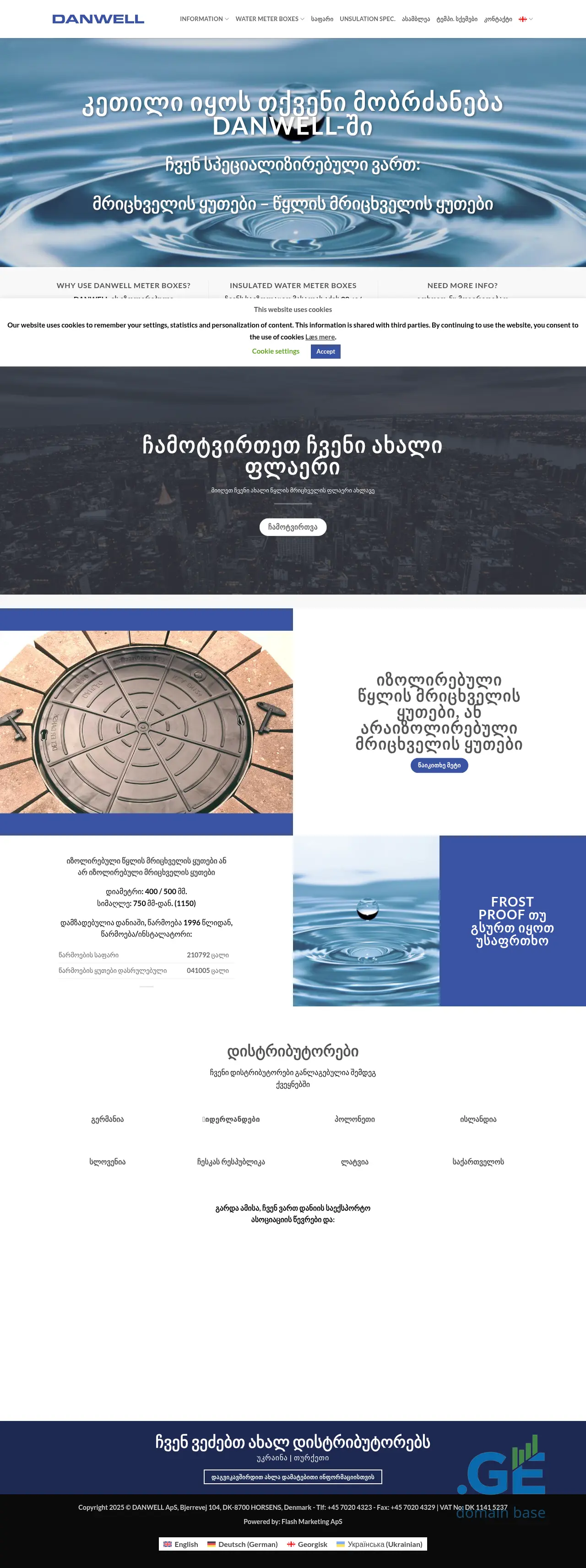 Screenshot of the site danwell.ge