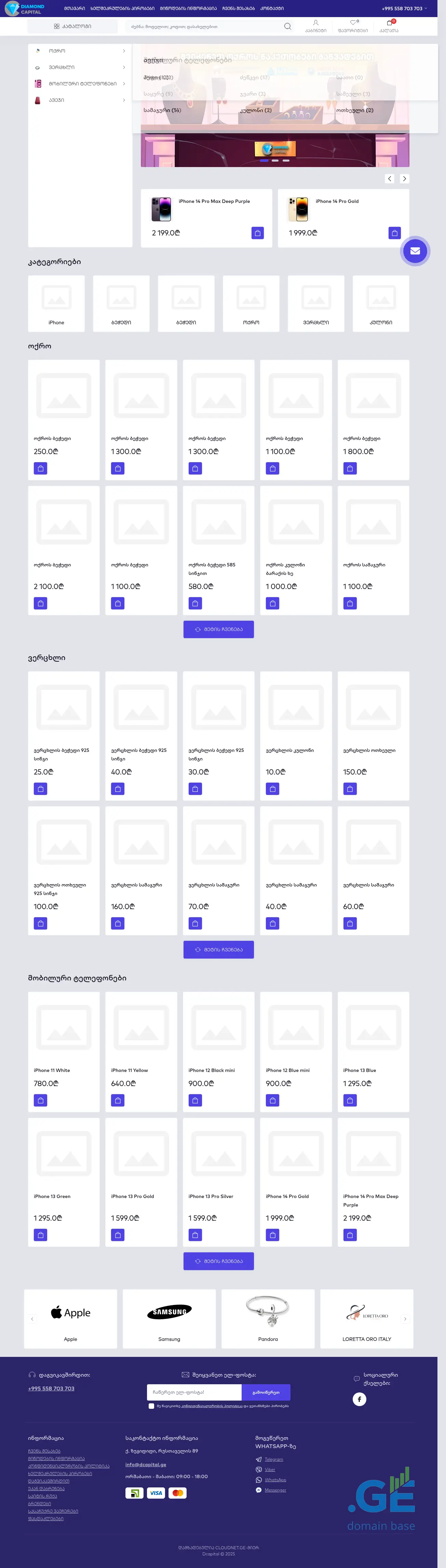 Screenshot of the site dcapital.ge