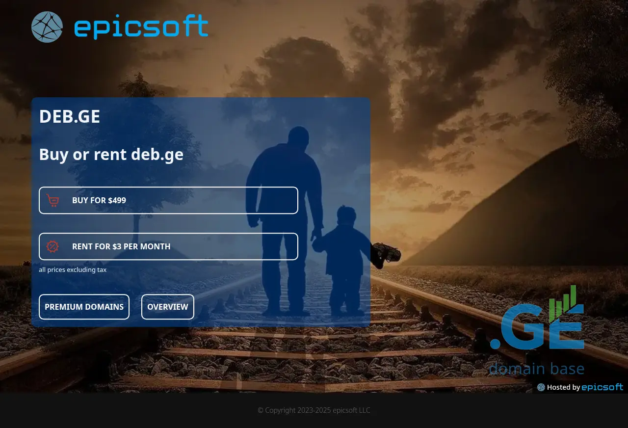 Screenshot of the site deb.ge
