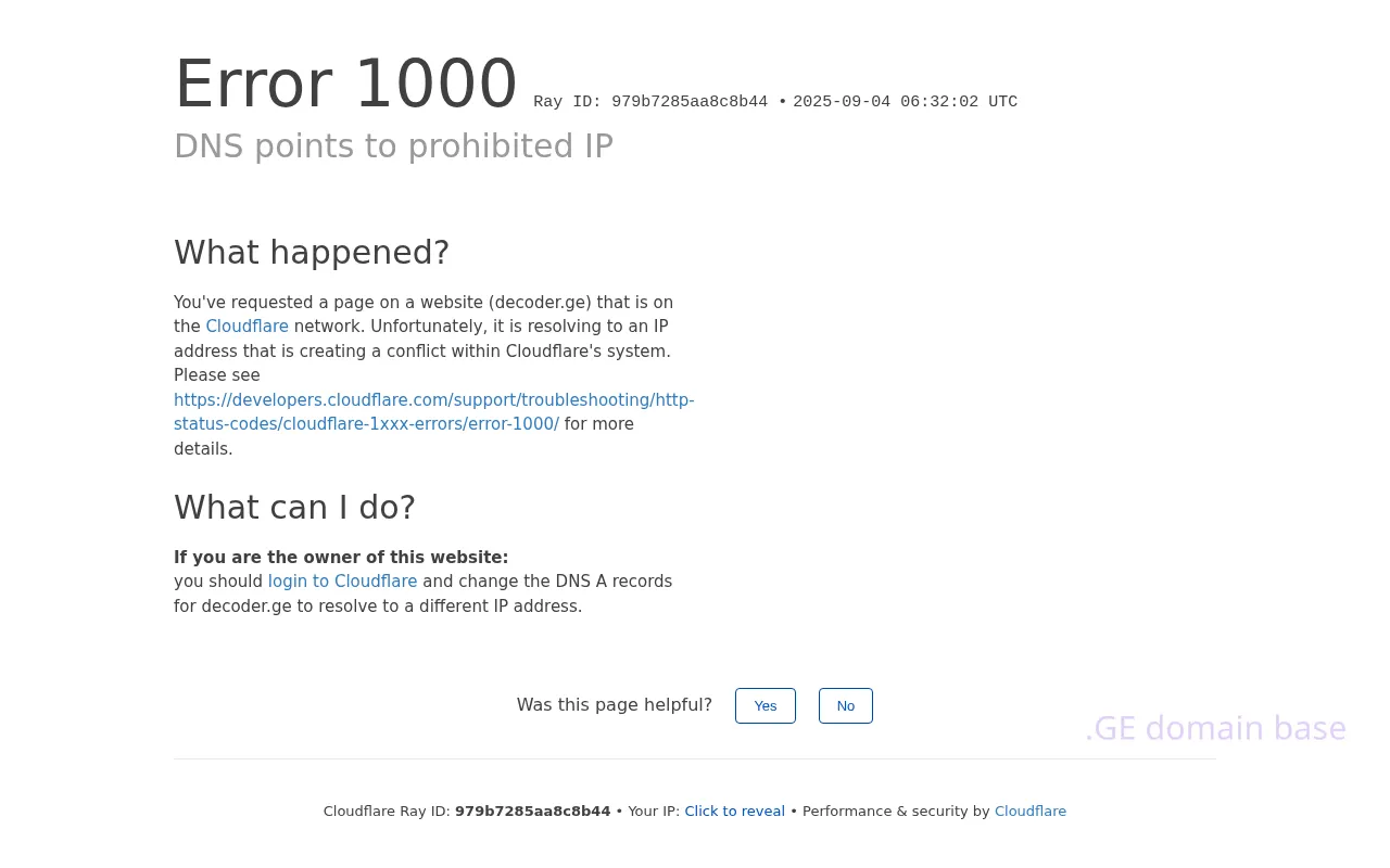 Screenshot of the site decoder.ge
