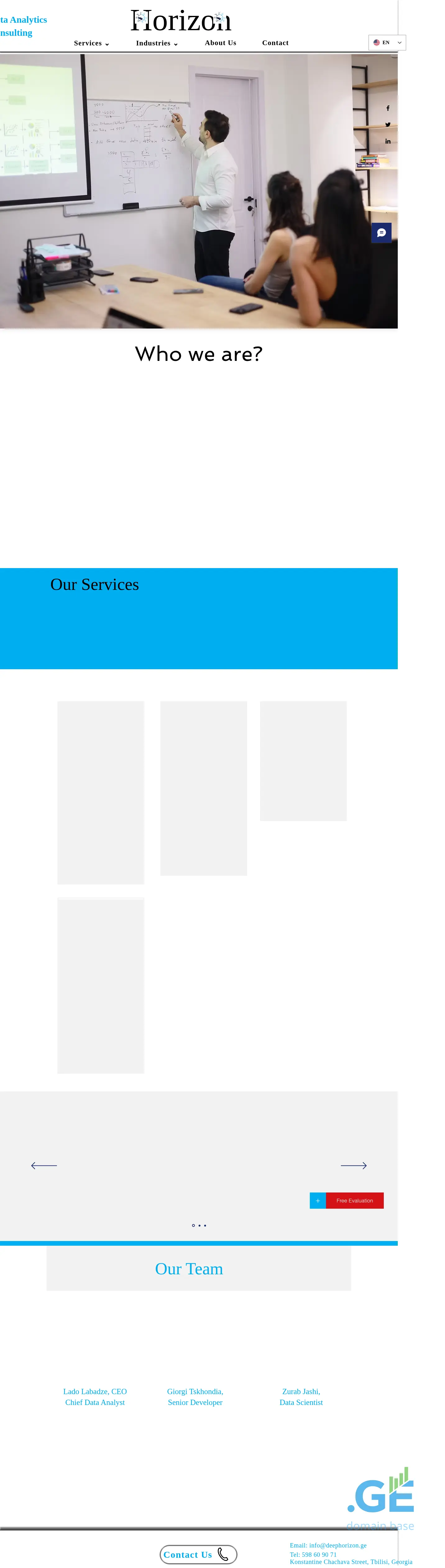 Screenshot of the site deephorizon.ge