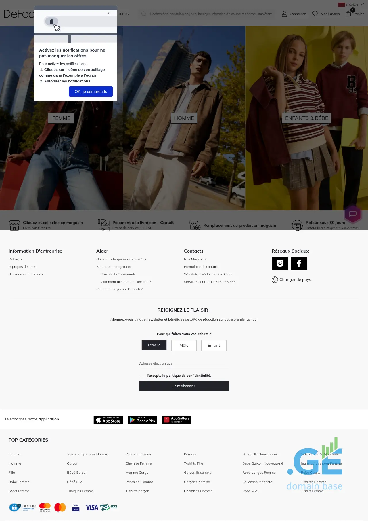 Screenshot of the site defacto.ge