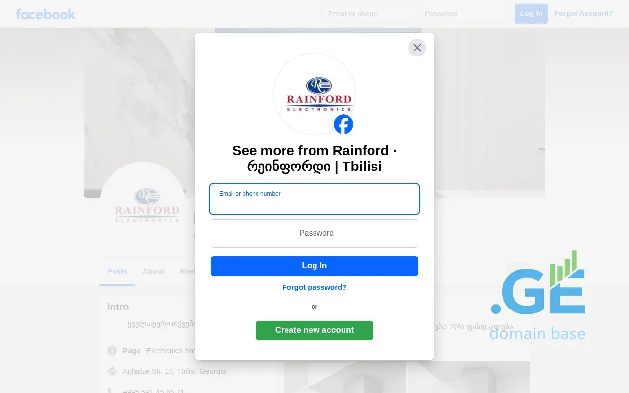 Screenshot of the site delford.ge