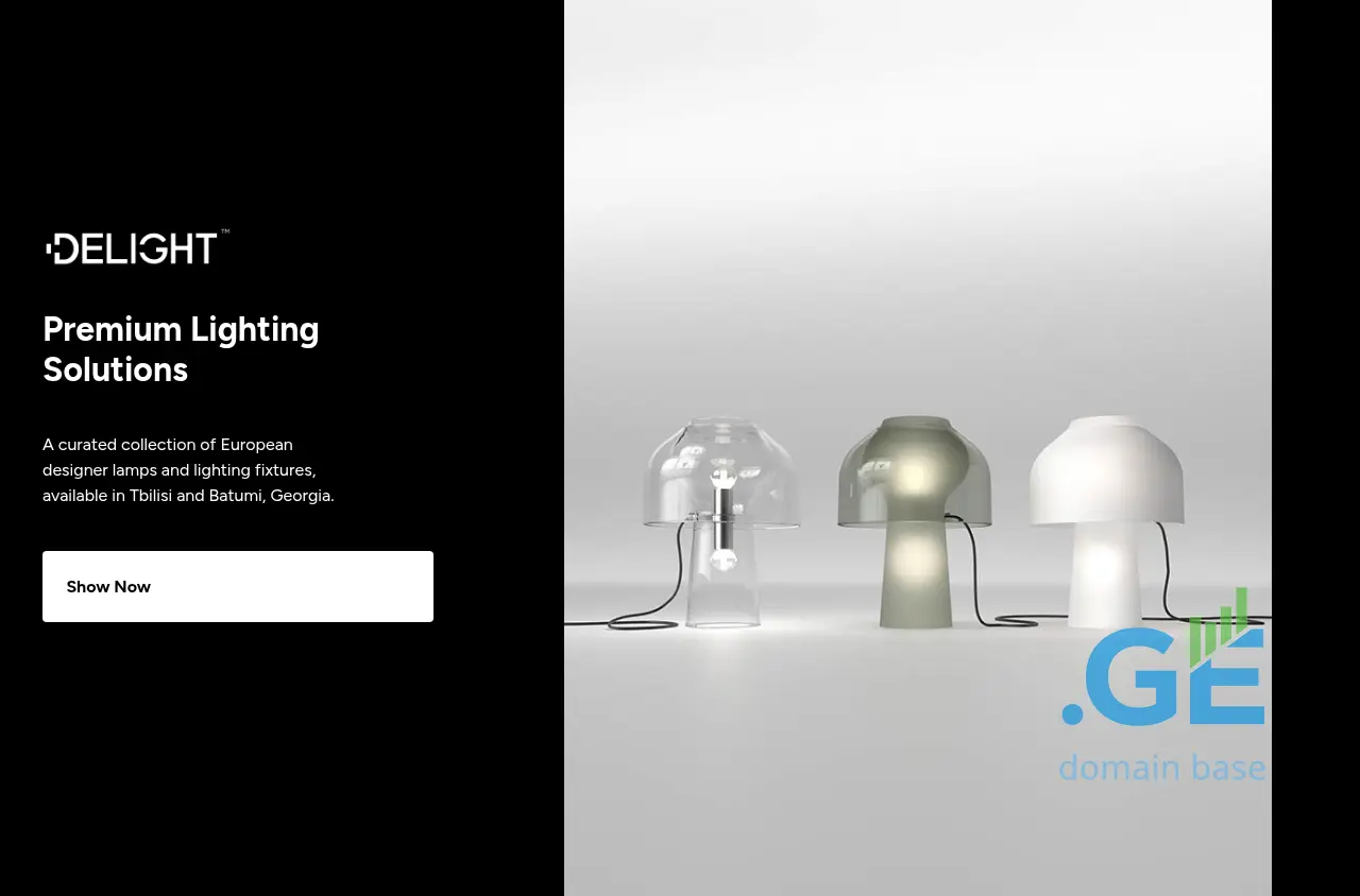 Screenshot of the site delight-showroom.ge