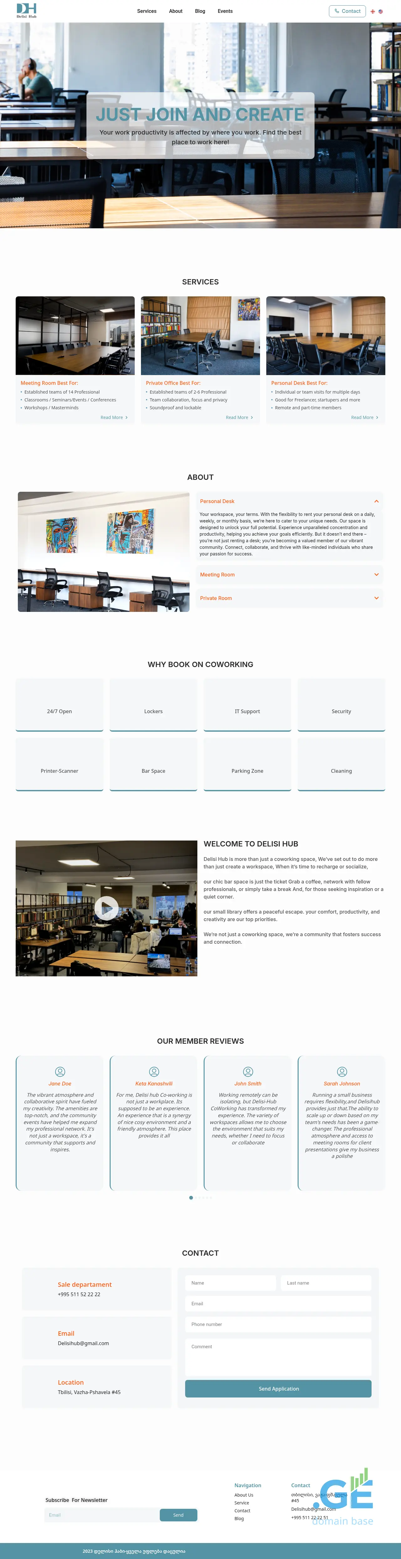 Screenshot of the site delisihub.ge