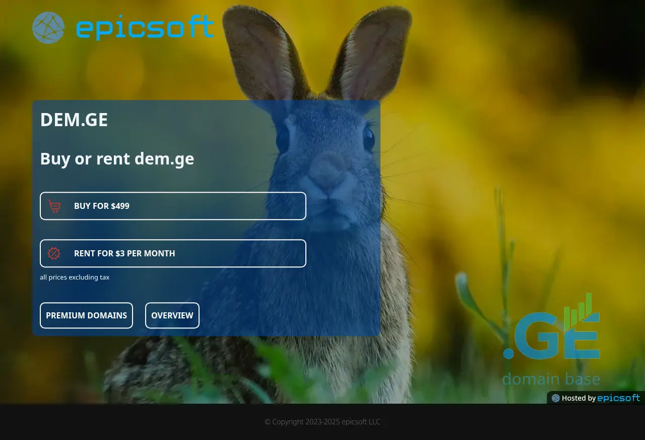 Screenshot of the site dem.ge