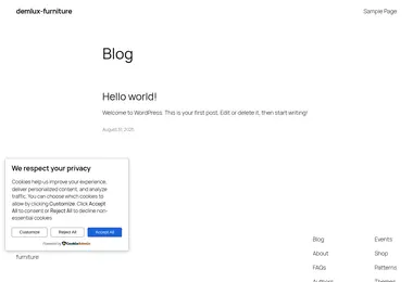 Screenshot of demlux-furniture.ge