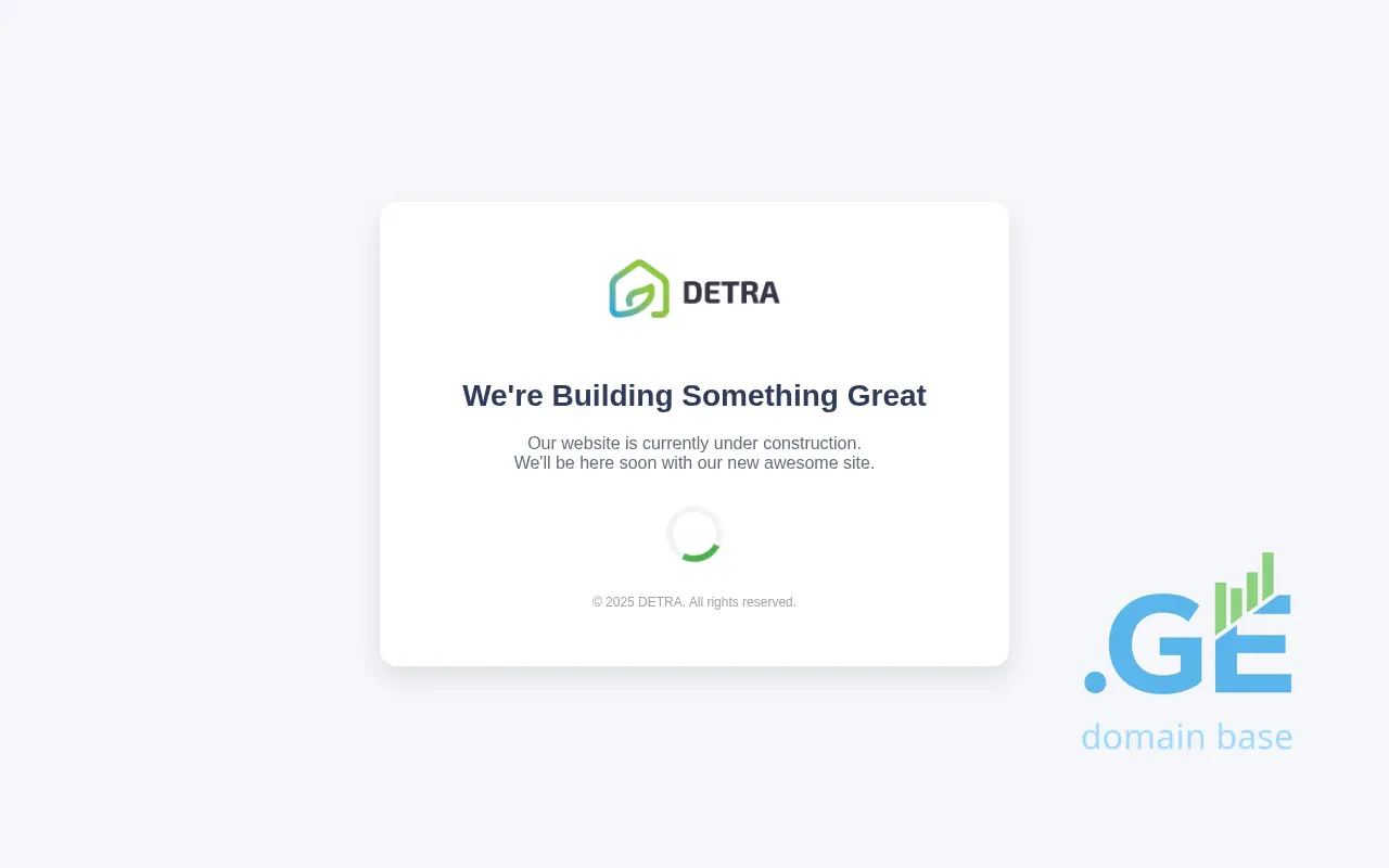 Screenshot of the site detra.ge