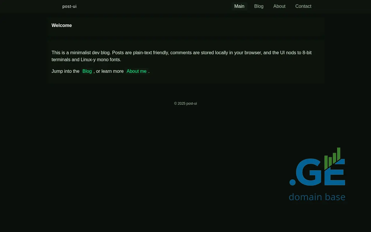 Screenshot of the site devnull.ge
