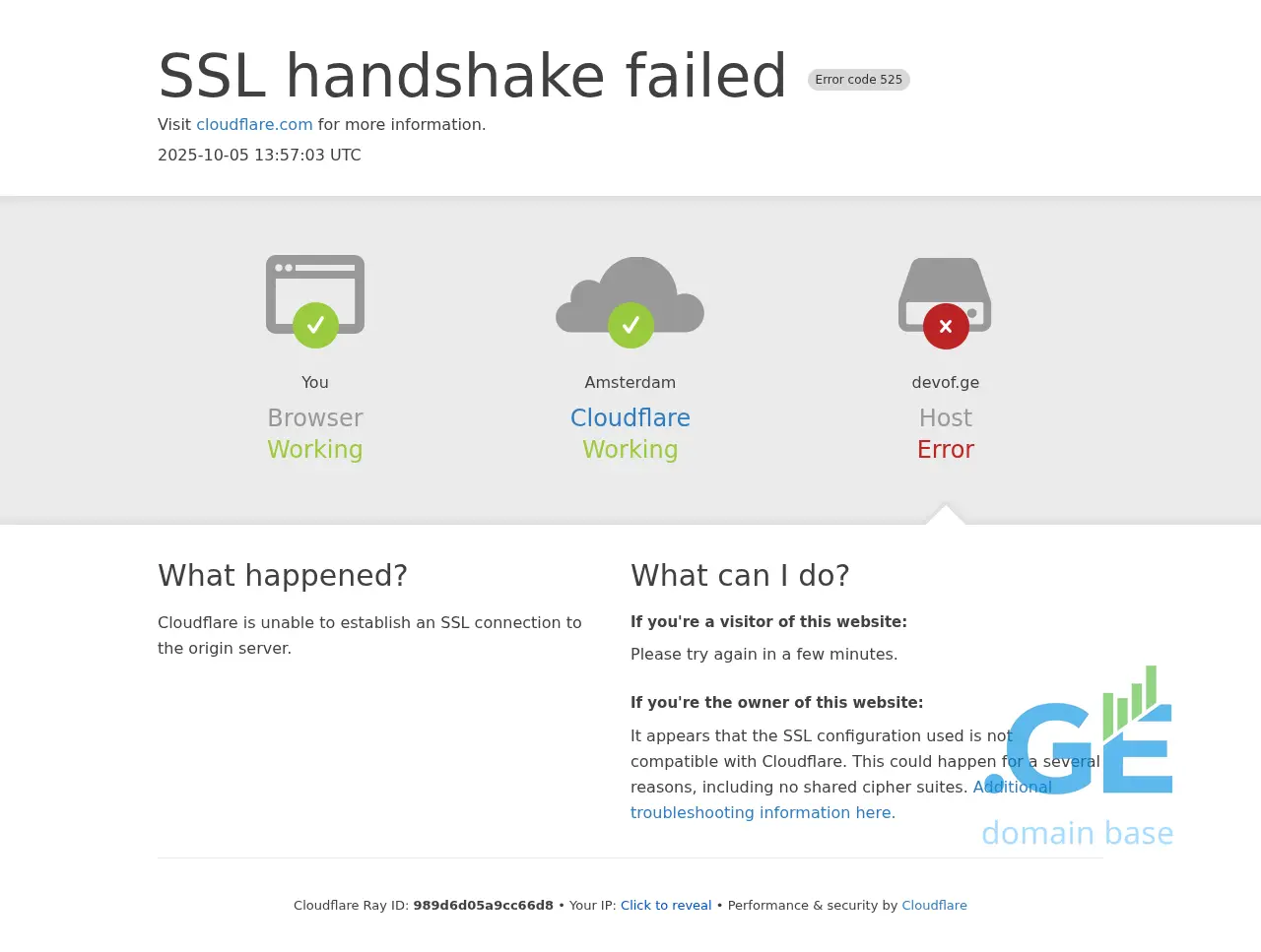 Screenshot of the site devof.ge