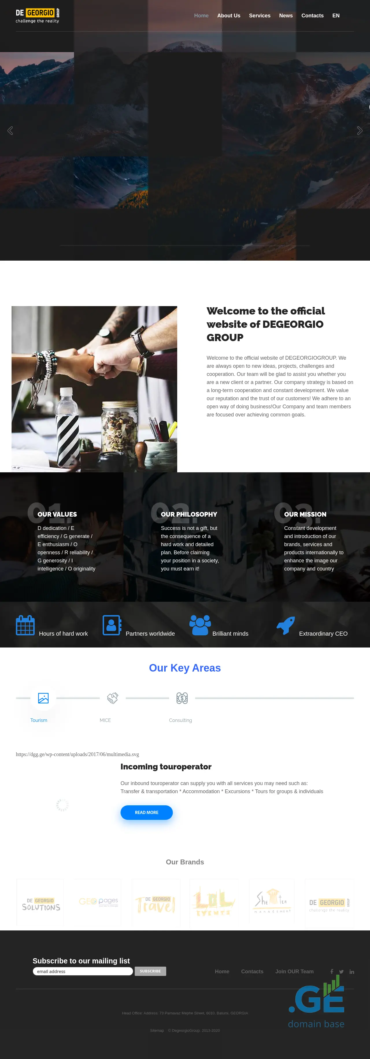 Screenshot of the site dgg.ge