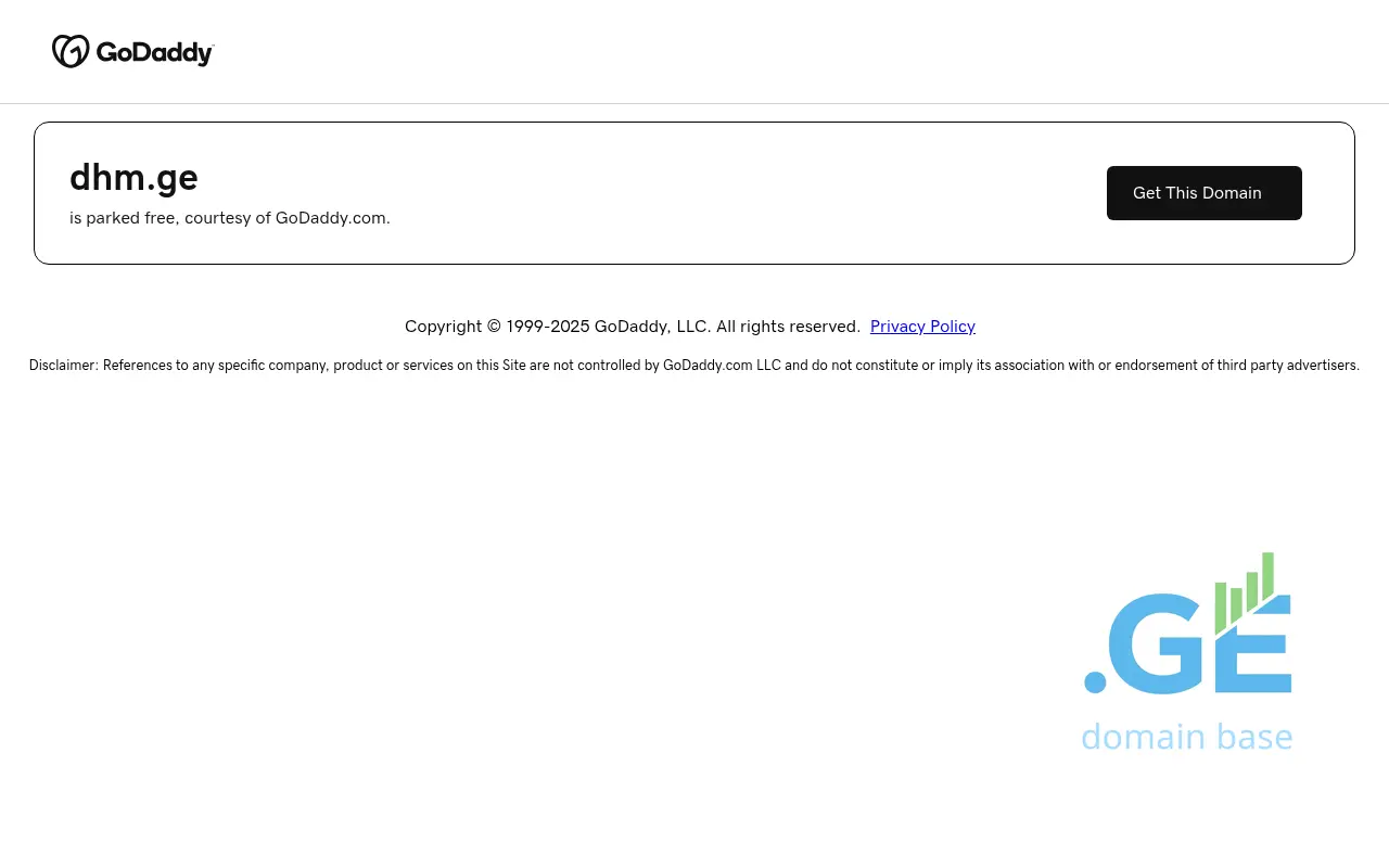 Screenshot of the site dhm.ge