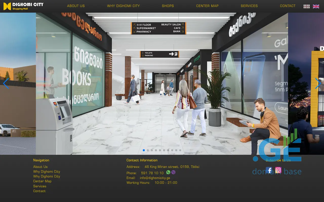 Screenshot of the site dighomicity.ge