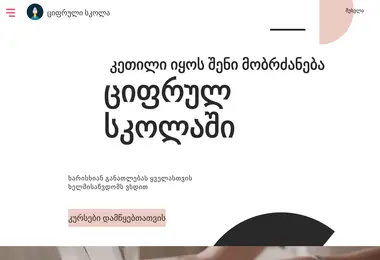 Screenshot of digitalschool.ge
