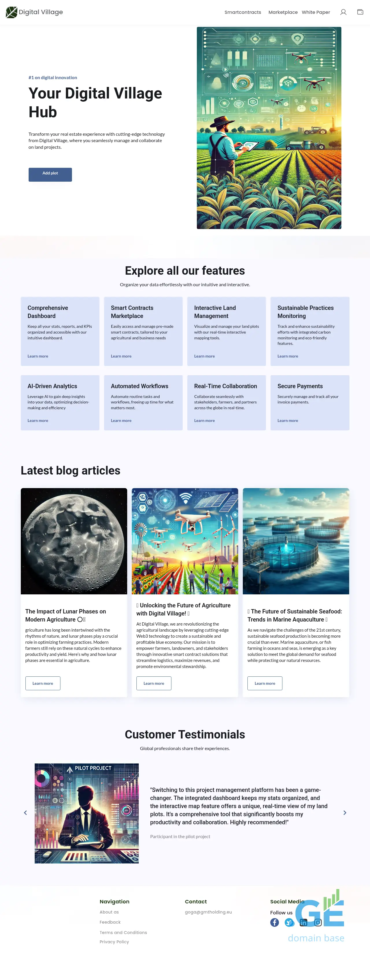 Screenshot of the site digitalvilla.ge