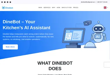 Screenshot of dinebot.ge