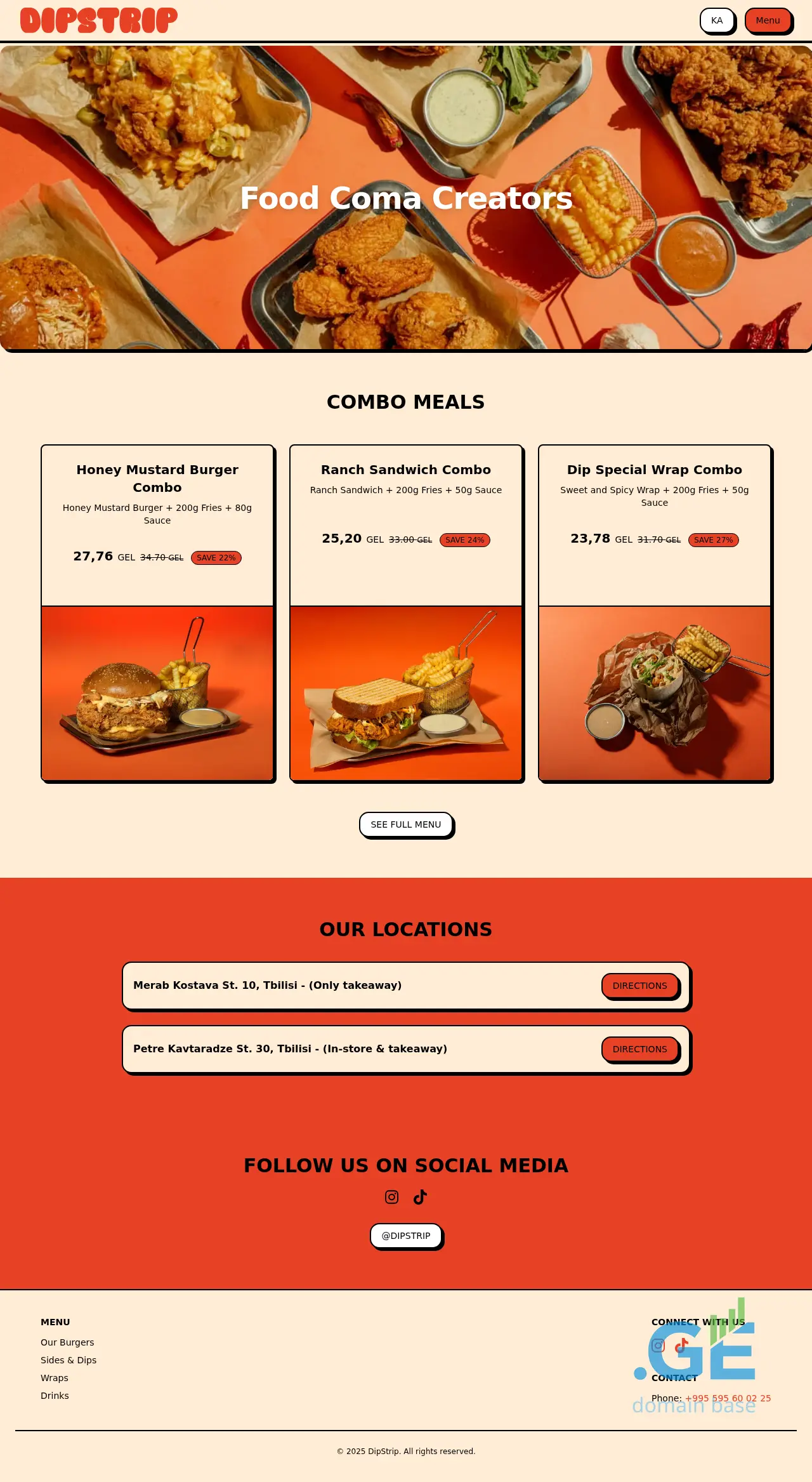 Screenshot of the site dipstrip.ge