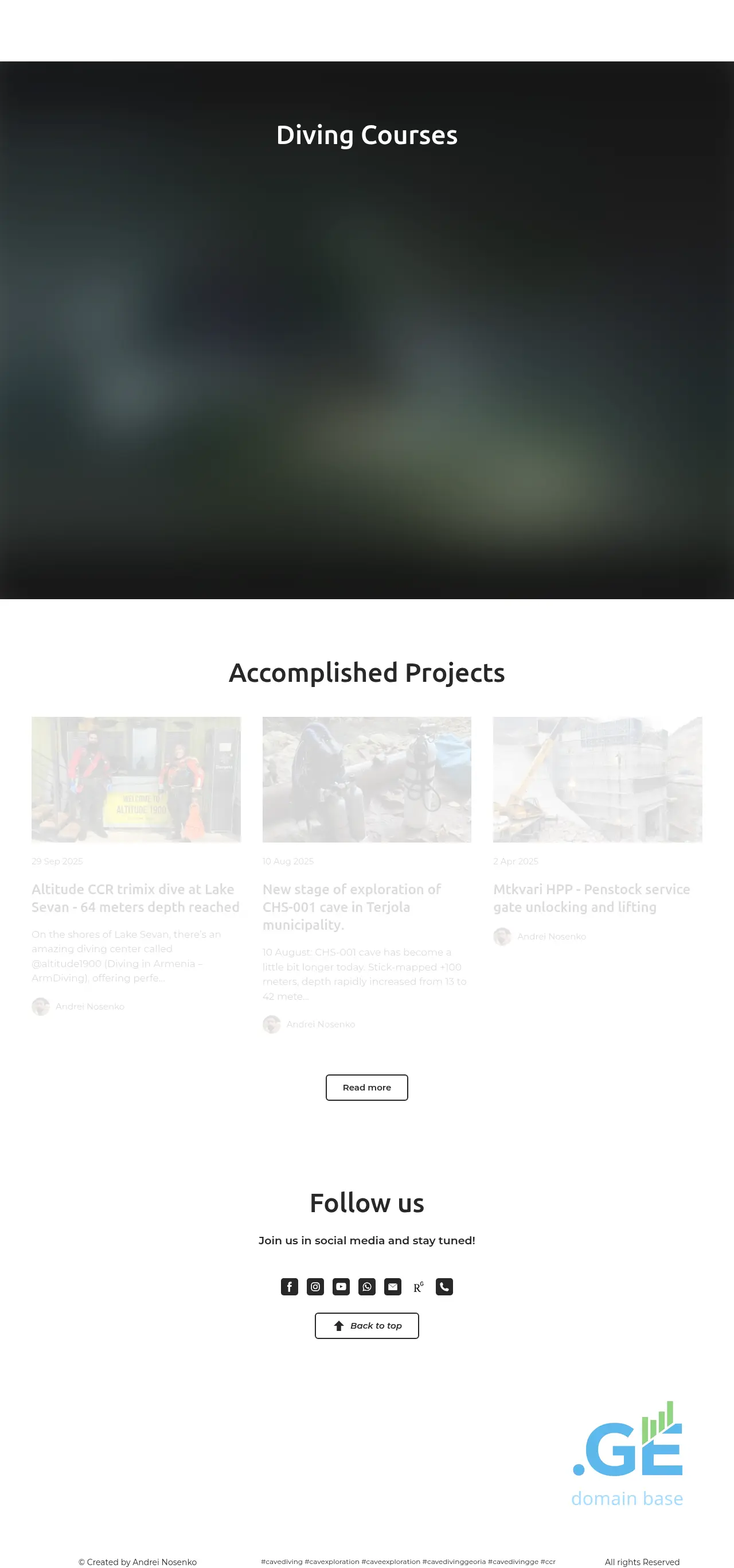 Screenshot of the site divers.ge