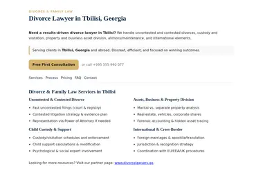Screenshot of divorcelawyer.ge