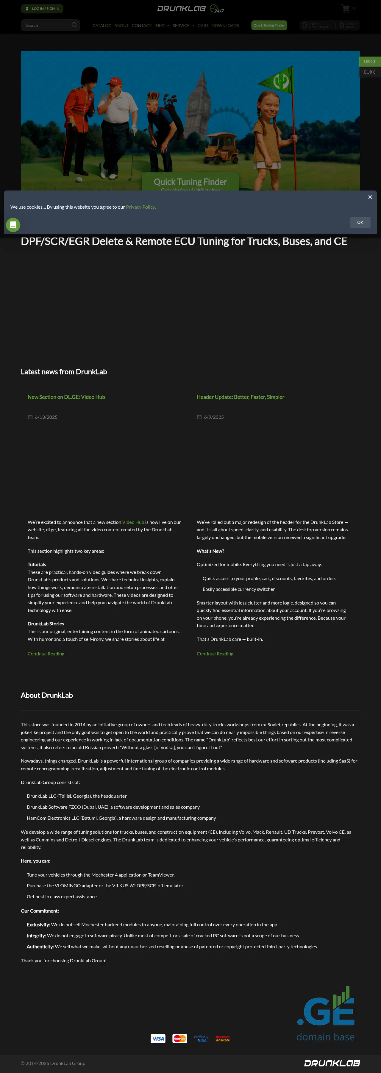 Screenshot of the site dl.ge