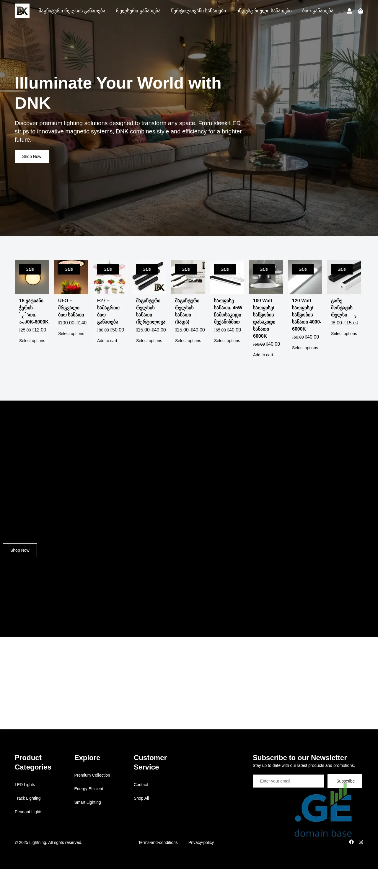 Screenshot of the site dnk.ge