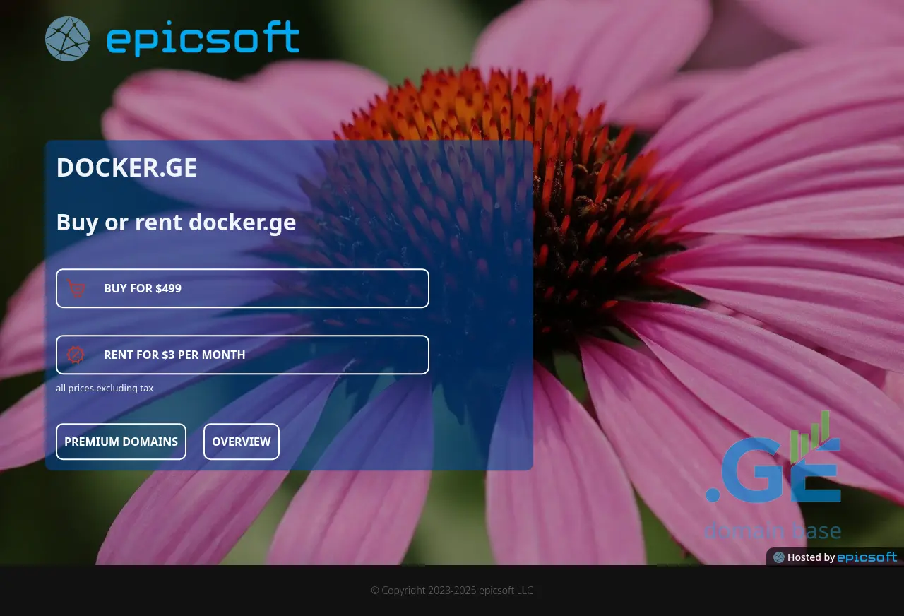 Screenshot of the site docker.ge
