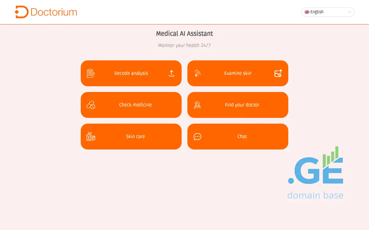 Screenshot of the site doctorium.ge