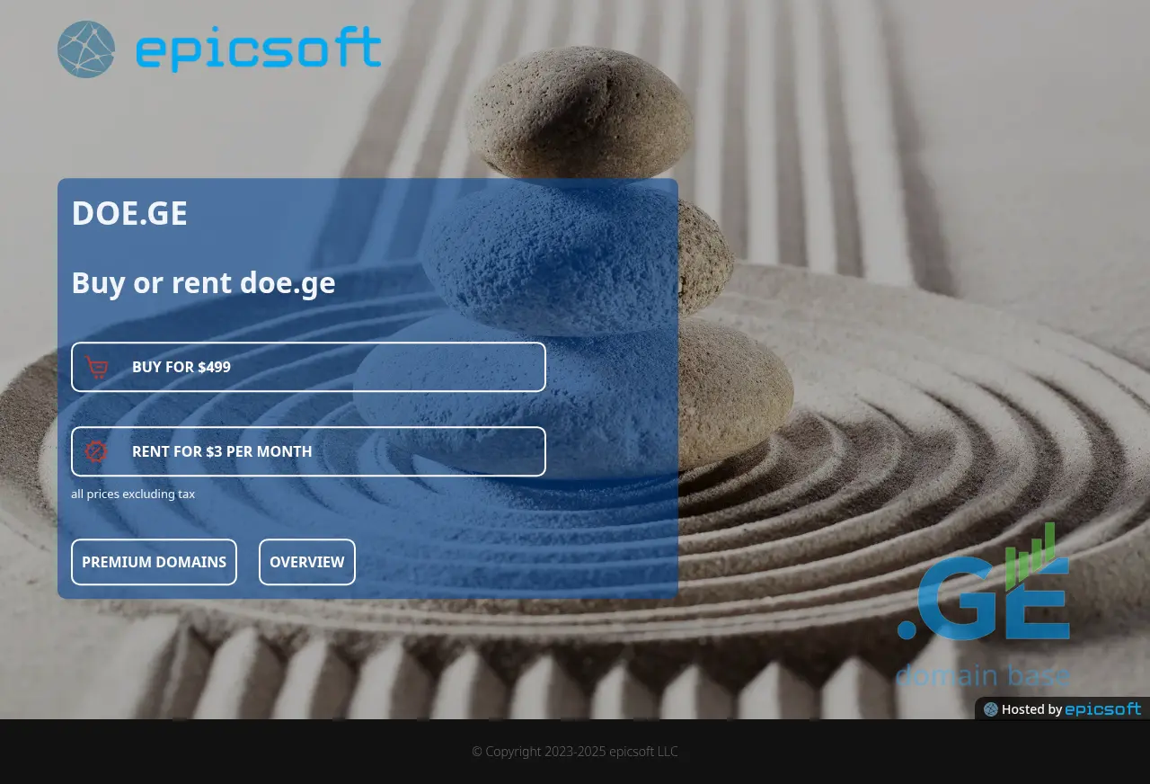 Screenshot of the site doe.ge