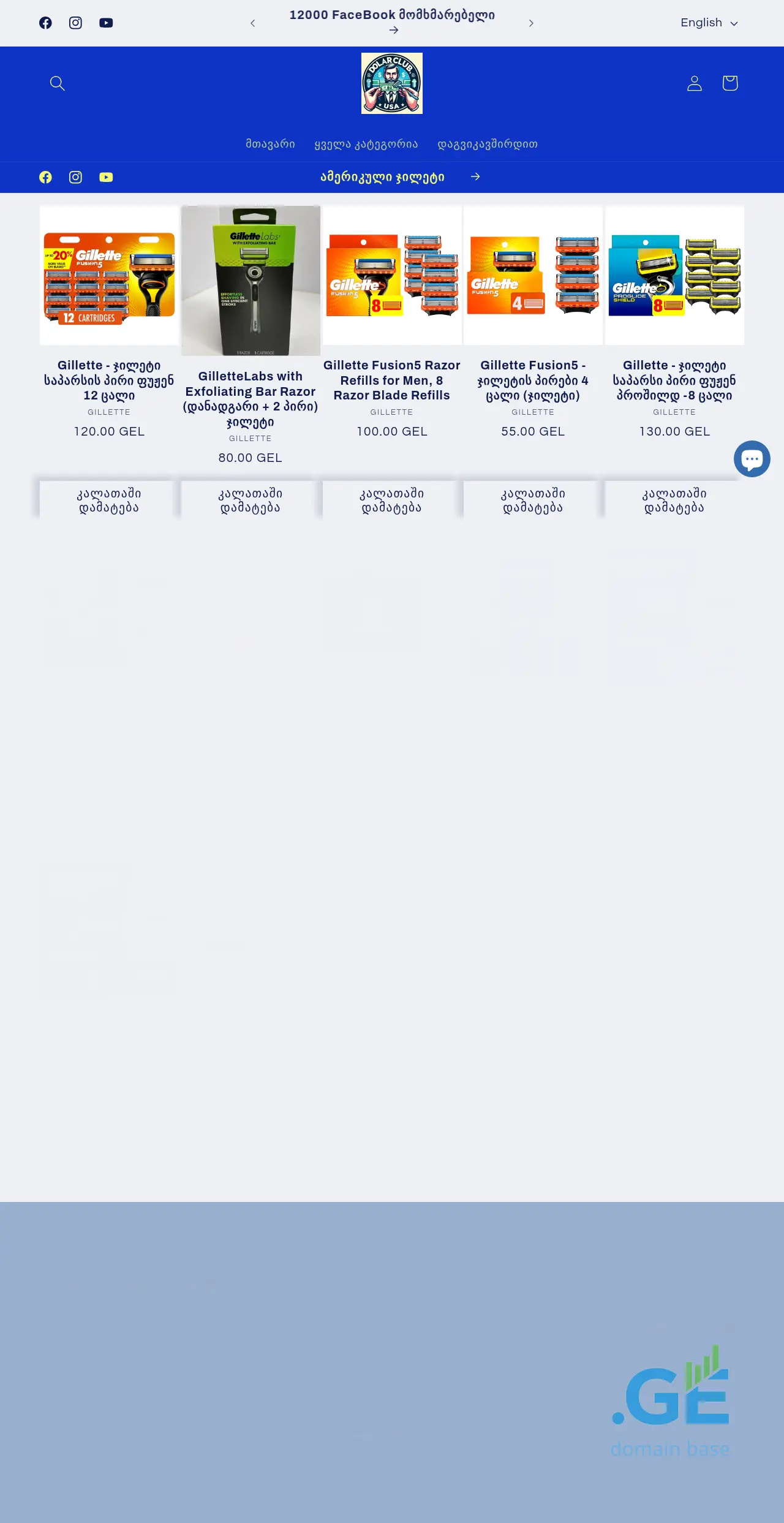 Screenshot of the site dollarclub.ge