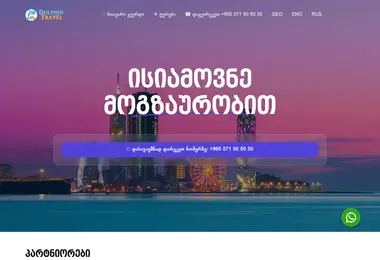 Screenshot of dolphintravel.ge