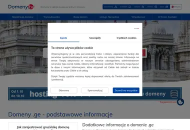 Screenshot of domeny.ge