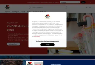 Screenshot of doppelherz.ge