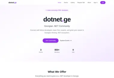 Screenshot of dotnet.ge