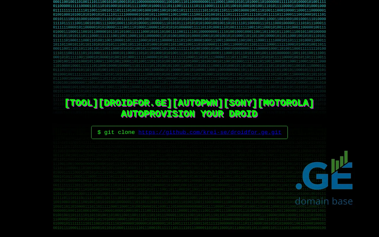 Screenshot of the site droidfor.ge
