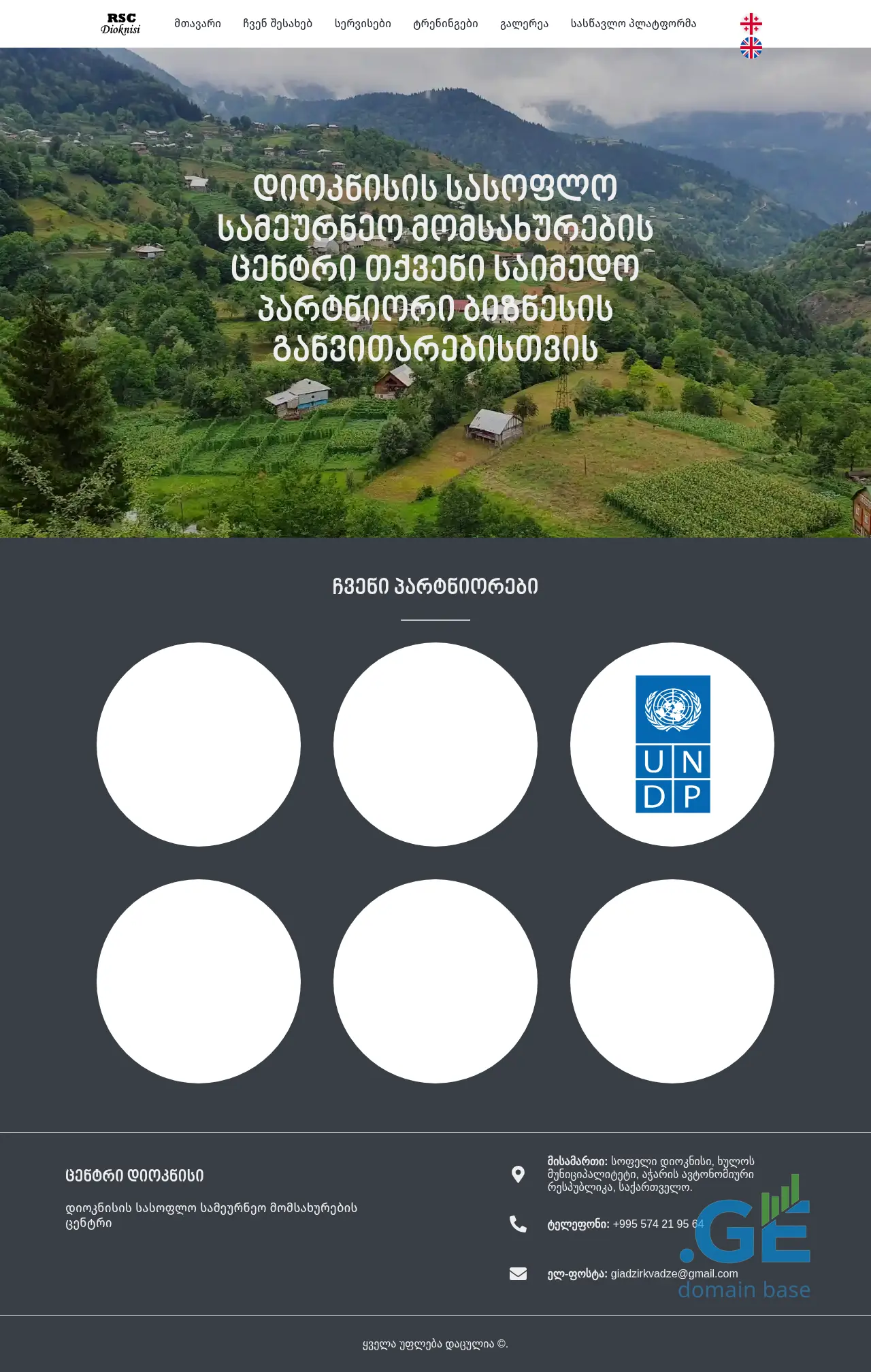 Screenshot of the site drsc.ge