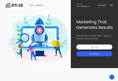 Screenshot of dti.ge
