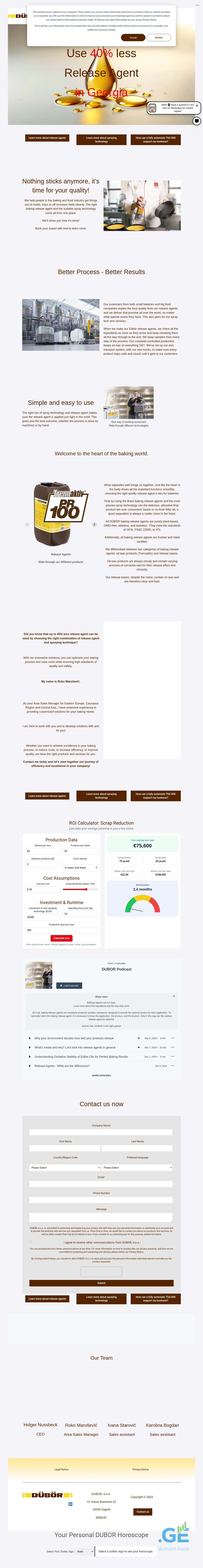 Screenshot of the site dubor.ge