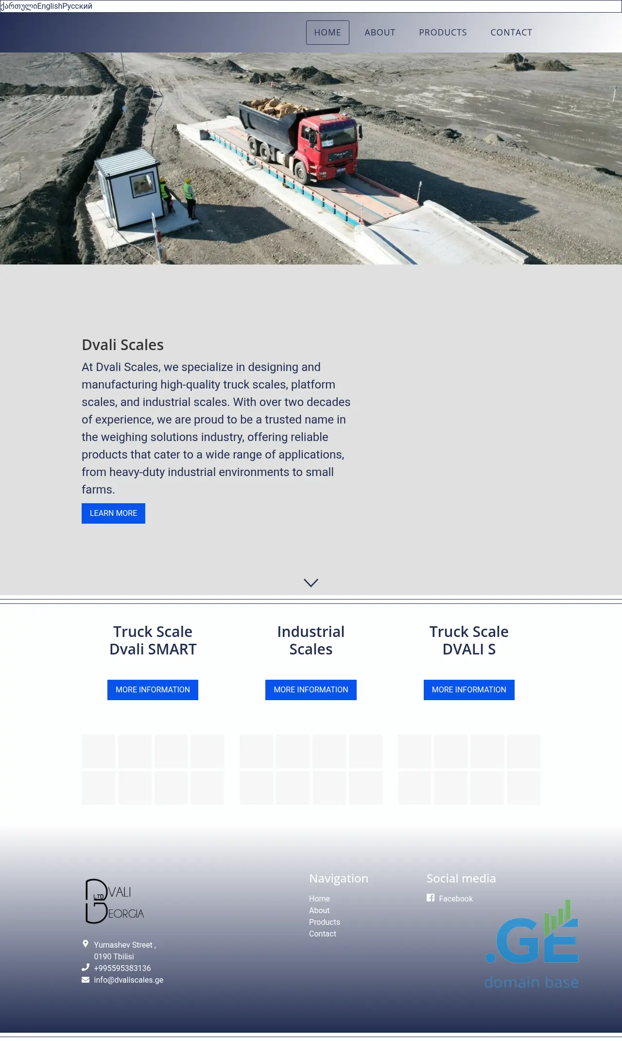 Screenshot of the site dvaliscale.ge