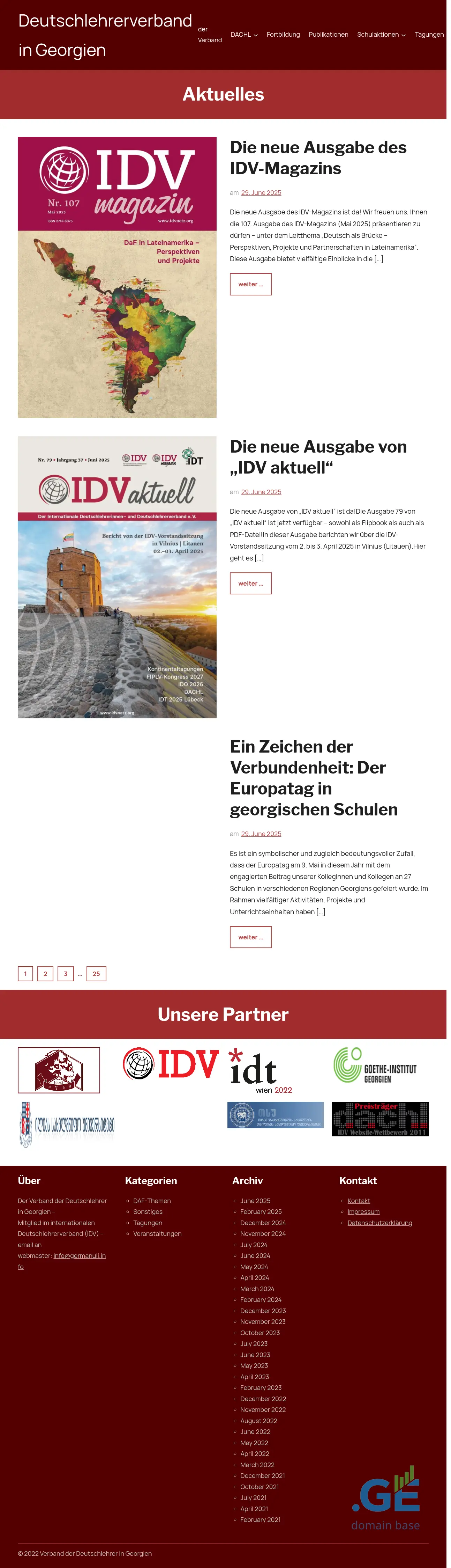 Screenshot of the site dvgeorgien.ge