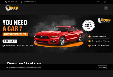 Screenshot of easycarrent.ge