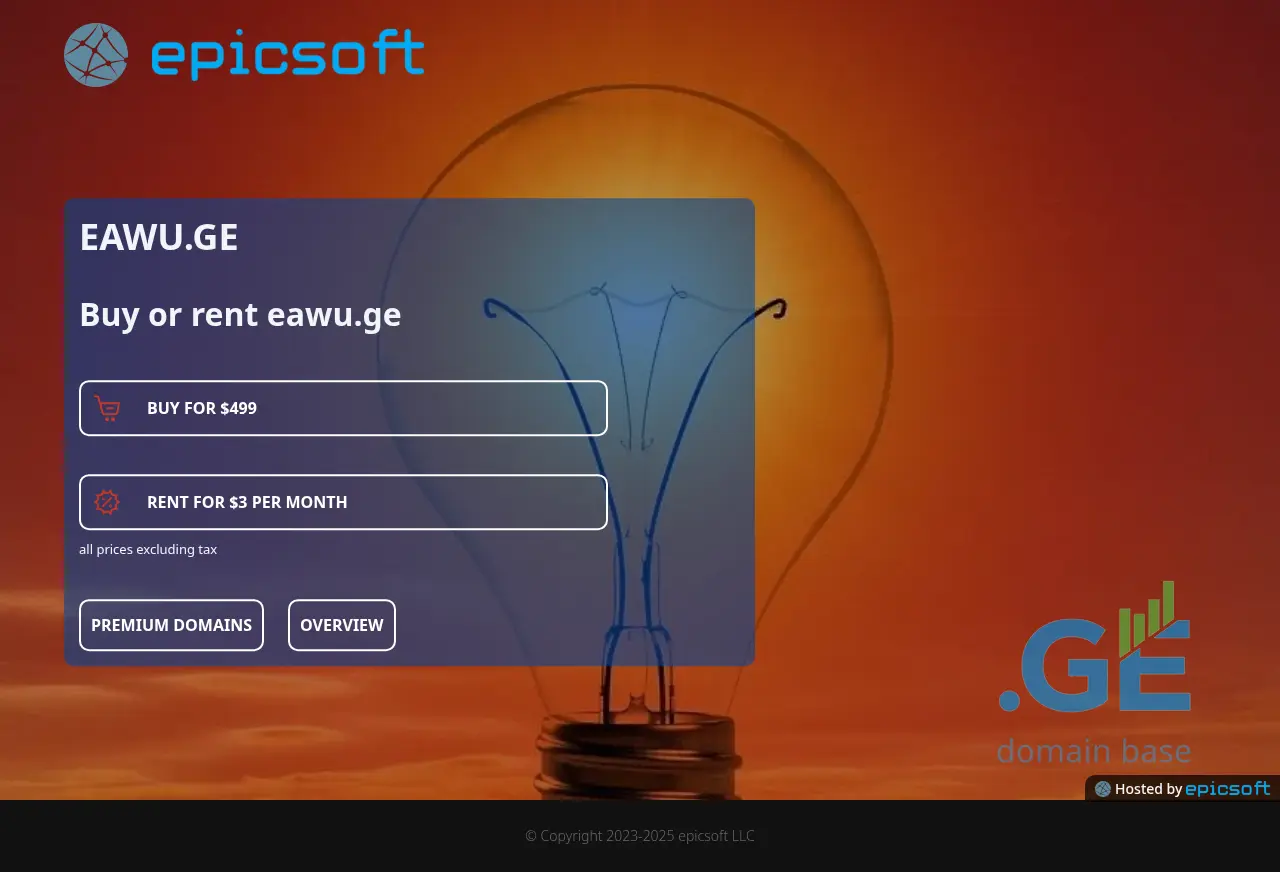 Screenshot of the site eawu.ge