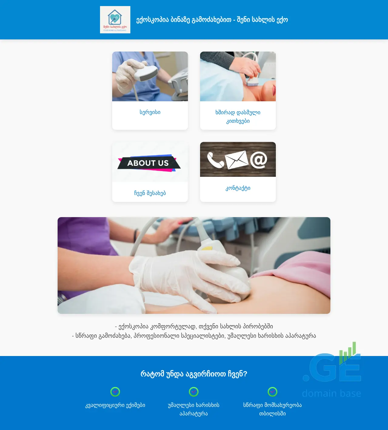 Screenshot of the site echohome.ge